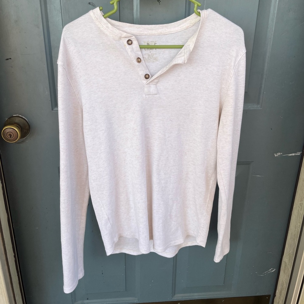 True craft Waffle knit Henley